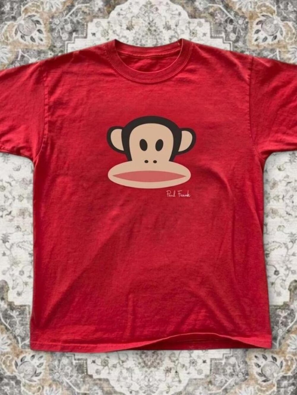 Paul Frank Red Julius Monkey Graphic T-Shirt Y2K Unisex